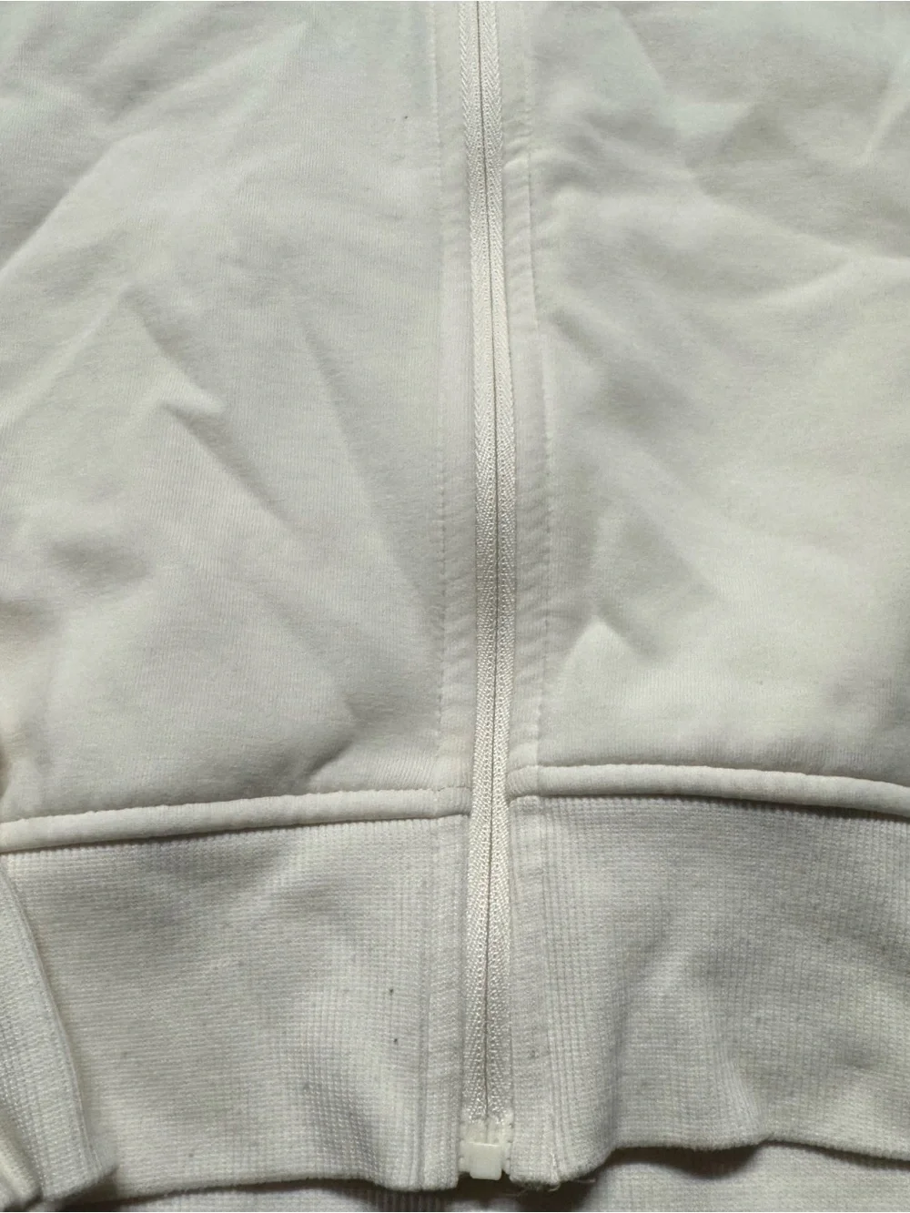 Old Navy Active Dynamic Fleece White Zip Up Hoodie Girls Size L 10-12